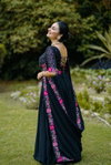 LNB1403 Georgette Plain With Sequins And Thread Embroidery Work Lehenga With Blouse Dupatta Exporters In India